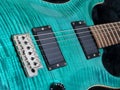 Green Electric Guitar Body Up Close Royalty Free Stock Photo