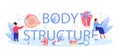 Body structure typographic header concept. Internal human organ