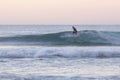 Body surfer riding a perfect wave.