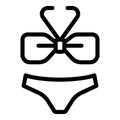 Body swimsuit icon, outline style