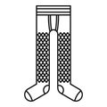 Body tights icon, outline style