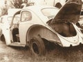 Old car in the demolition depot