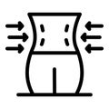 Body waist icon, outline style