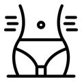 Body waist icon, outline style