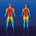 Body Warmth Thermogram Woman Man Royalty Free Stock Photo