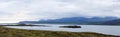 Panorama view across Hvalfjordur Iceland