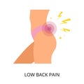 Body of woman suffering from acute low back pain