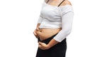 Body women fat belly Royalty Free Stock Photo