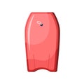 Bodyboard for water sport. Short boogie body board with loop. Foam item for swimming, wave surfing, summer activity, top