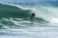 Bodyboarder in action