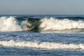 Bodyboarder riding a wave