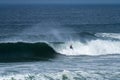 Bodyboarder surfing ocean wave