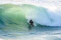 Bodyboarder surfing ocean wave Royalty Free Stock Photo