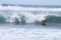 Bodyboarding - boys riding turquoise waves