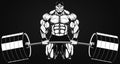 Bodybuilder with a barbell Royalty Free Stock Photo