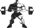 Bodybuilder with a barbell Royalty Free Stock Photo