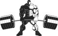 Bodybuilder with a barbell Royalty Free Stock Photo