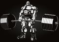 Bodybuilder with a barbell Royalty Free Stock Photo