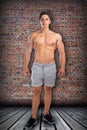 Bodybuilder bodybuilding muscles standing whole body portrait mu