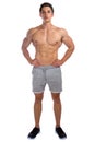 Bodybuilder bodybuilding muscles standing whole body portrait st Royalty Free Stock Photo