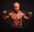 Bodybuilder with chain Royalty Free Stock Photo