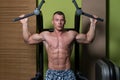 Bodybuilder Doing Pull Ups Best Back Exercises Royalty Free Stock Photo