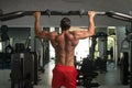 Bodybuilder Doing Pull Ups Best Back Exercises Royalty Free Stock Photo