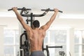 Bodybuilder Doing Pull Ups Best Back Exercises Royalty Free Stock Photo