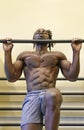 Bodybuilder Doing Pull-Ups in the Gym Royalty Free Stock Photo