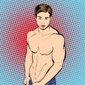 Bodybuilder Fitness Model Illustration