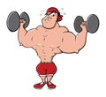 Bodybuilder lifting weights Royalty Free Stock Photo