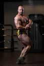 Bodybuilder Man Posing In The Gym Royalty Free Stock Photo