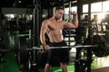 Bodybuilder Man Posing In The Gym Royalty Free Stock Photo