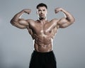 Bodybuilder posing Royalty Free Stock Photo