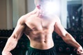 Bodybuilder posing in Gym Royalty Free Stock Photo