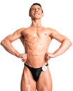 Bodybuilder Posing on White Royalty Free Stock Photo