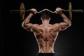 Bodybuilder showing his back Royalty Free Stock Photo