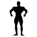 Bodybuilder standing and posing