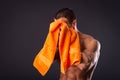 Bodybuilder with a towel