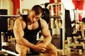 Bodybuilder training gym Royalty Free Stock Photo