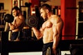 Bodybuilder training gym Royalty Free Stock Photo