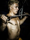 Bodybuilder training in the gym Royalty Free Stock Photo