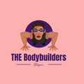 The bodybuilders vector mascot logo