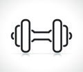 Bodybuilding dumbbell thin line icon