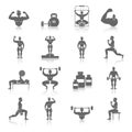 Bodybuilding Icons Set