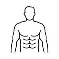 Bodybuilding Line Vector Icon which can easily modify