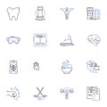 Bodybuilding line icons collection. Strength, Muscles, Gym, Protein, Reps, Fitness, Power vector and linear illustration