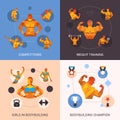 Bodybuilding Polygonal Set