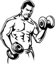 Bodybuilding and Powerlifting - vector.