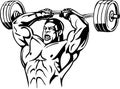 Bodybuilding and Powerlifting - vector.